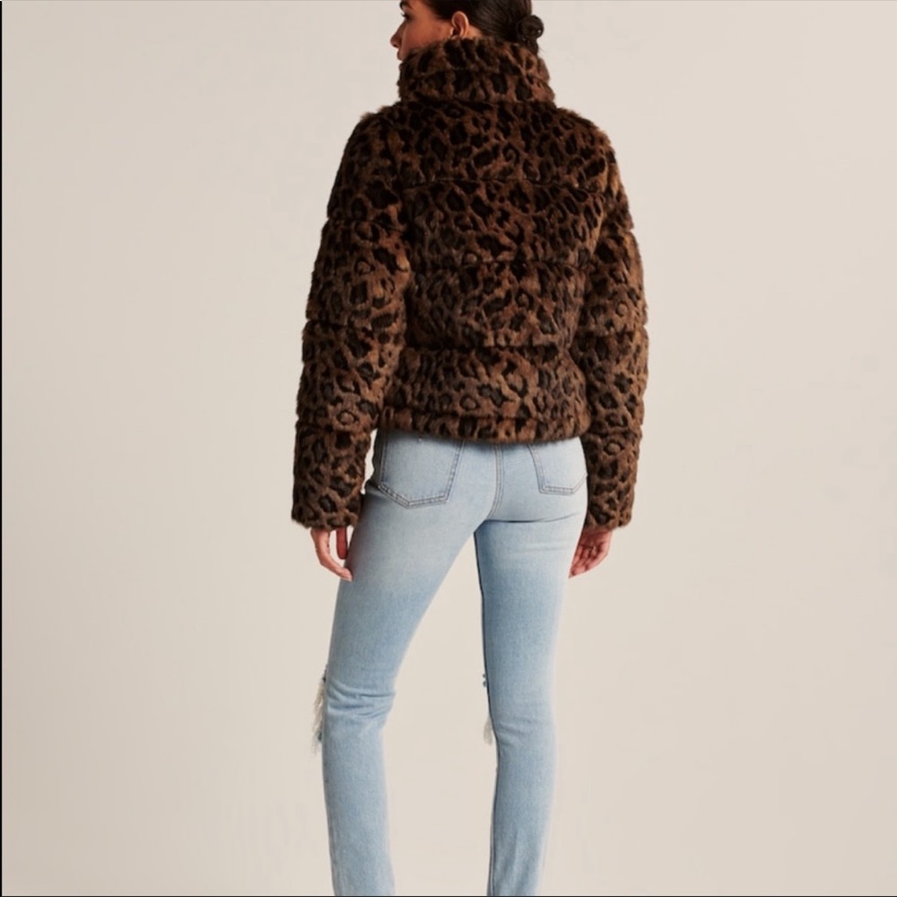 Abercrombie faux fur mini puffer - Picture 3 of 4